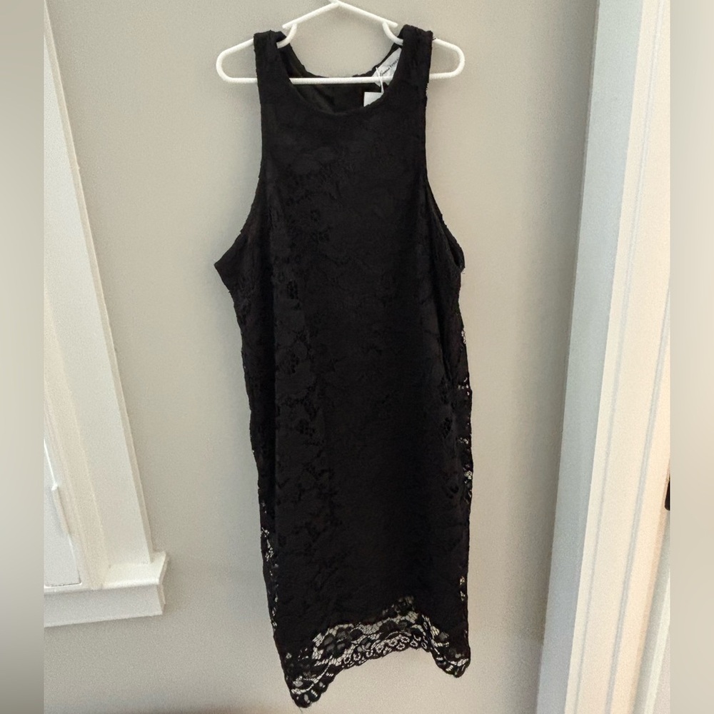 Caspian Shift Dress - Black Lace